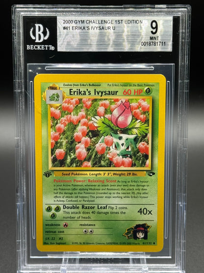Pokemon TCG Erika's Ivysaur | Gym Challenge 41/132 1st Edition | BGS Graded MINT 9