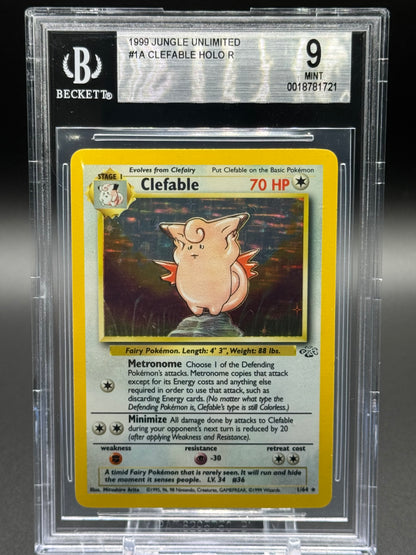 Pokemon TCG Clefable | Jungle 1/64  | BGS Graded MINT 9