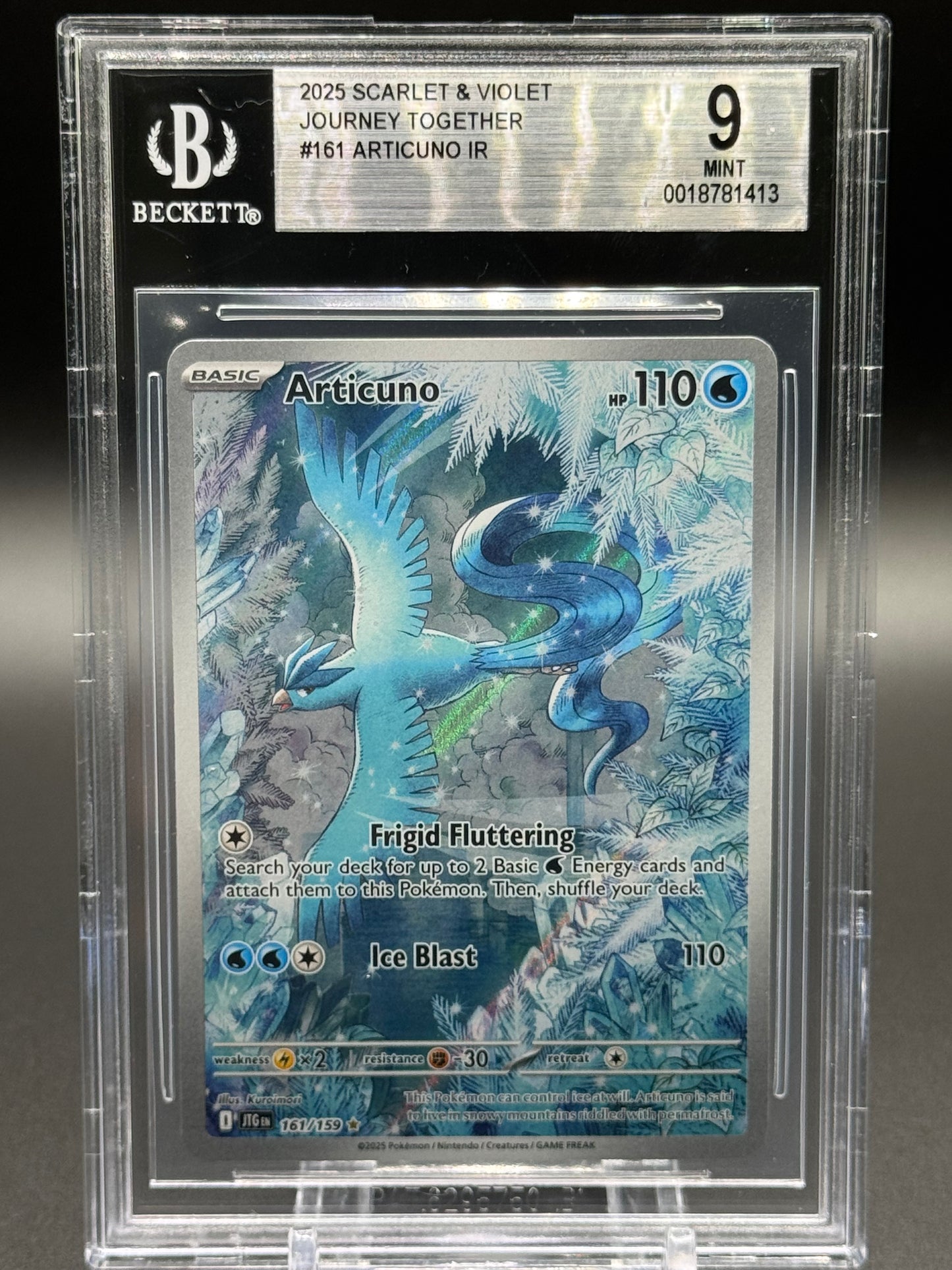 Pokemon TCG Articuno | Journey Together 161/159 | BGS Graded MINT 9