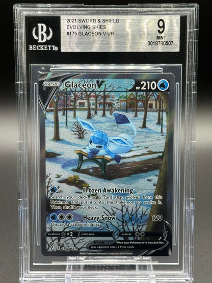 Pokemon TCG Glaceon V | Evolving Skies 175/203 | BGS Graded MINT 9