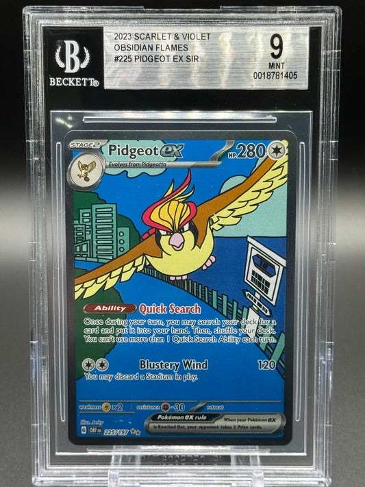 Pokemon TCG Pidgeot ex | Obsidian Flames 225/197 | BGS Graded MINT 9