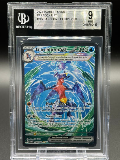 Pokemon TCG Garchomp ex | Paradox Rift 245/182 | BGS Graded MINT 9
