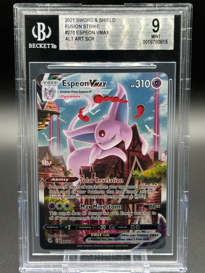 Pokemon TCG Espeon VMAX | Fusion Strike 270/264 | BGS Graded MINT 9