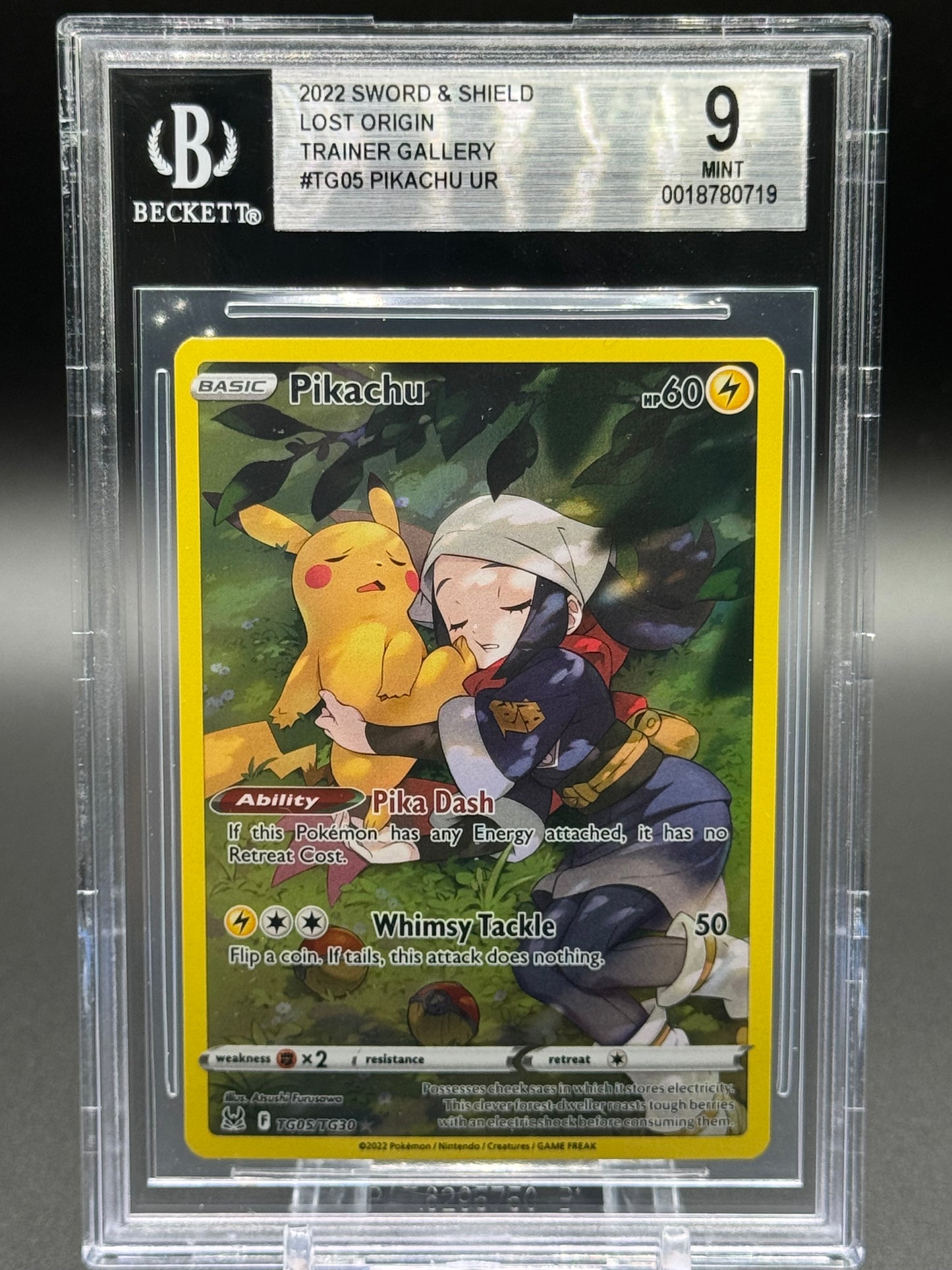 Pokemon TCG Pikachu | Lost Origin TG05/TG30 | BGS Graded MINT 9