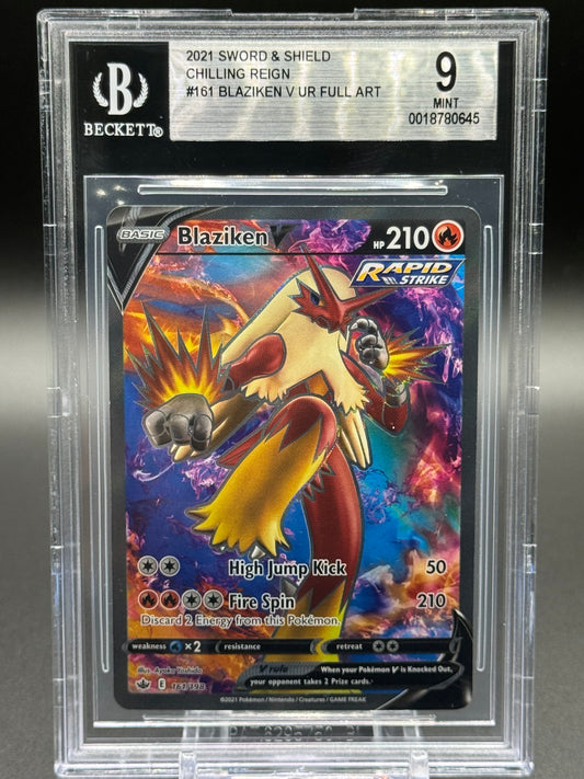Pokemon TCG Blaziken V | Chilling Reign 161/198 | BGS Graded MINT 9