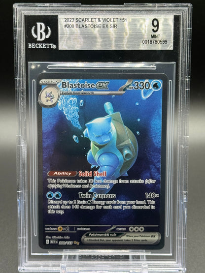 Pokemon TCG Blastoise ex | Scarlet & Violet 151 200/165 | BGS Graded MINT 9