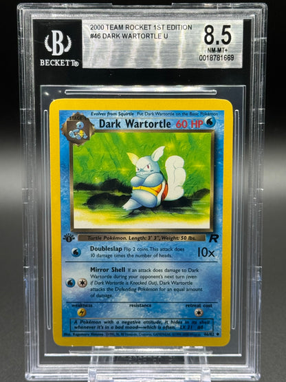 Pokemon TCG Dark Wartortle | Team Rocket 46/82 1st Edition | BGS Graded NM-MT+ 8.5