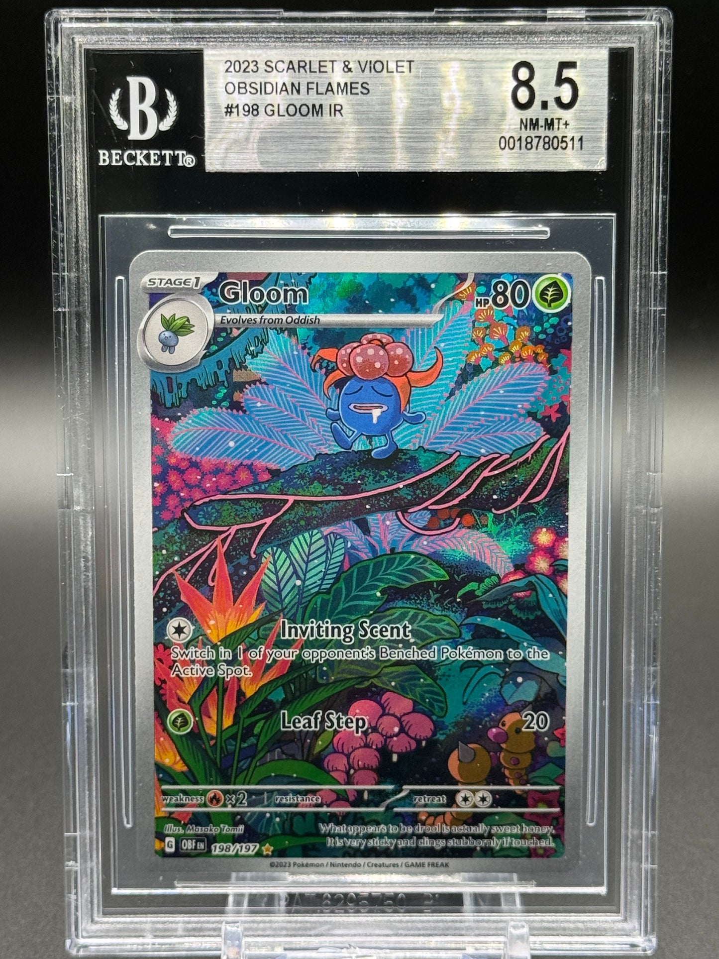 Pokemon TCG Gloom | Obsidian Flames 198/197 | BGS Graded NM-MT+ 8.5