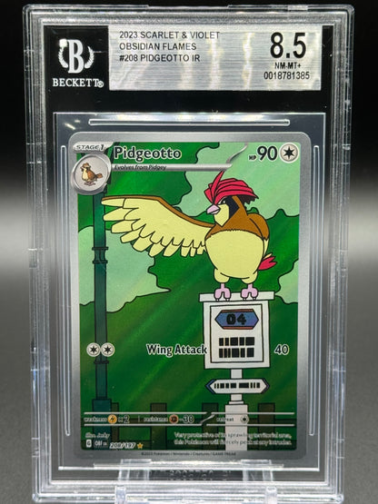 Pokemon TCG Pidgeotto | Obsidian Flames 208/197 | BGS Graded NM-MT+ 8.5