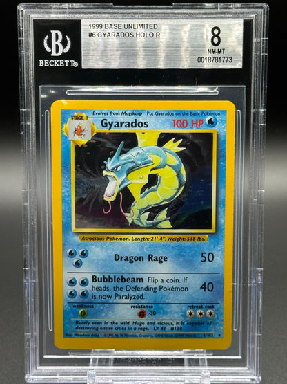 Pokemon TCG Gyarados | Base Set 6/102 | BGS Graded NM-MT 8