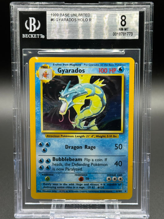 Pokemon TCG Gyarados | Base Set 6/102 | BGS Graded NM-MT 8