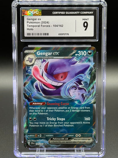 Pokemon TCG Gengar ex | Temporal Forces 104/162 | CGC Graded MINT 9
