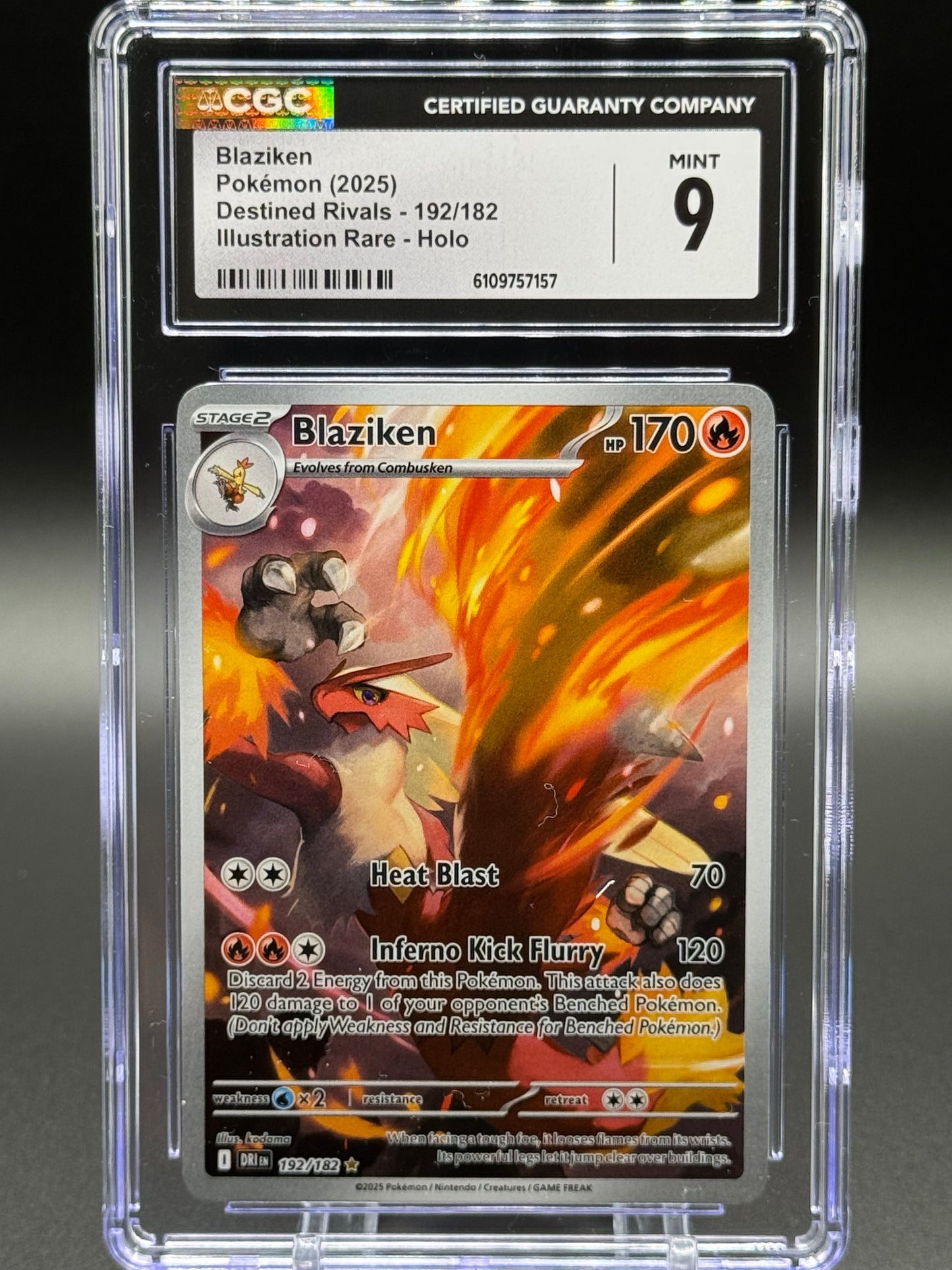 Pokemon TCG Blaziken | Destined Rivals 192/182 | CGC Graded MINT 9