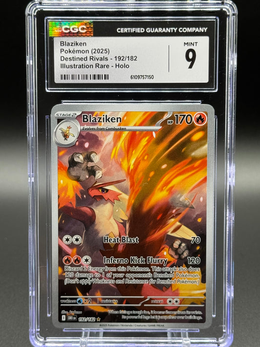 Pokemon TCG Blaziken | Destined Rivals 192/182 | CGC Graded MINT 9