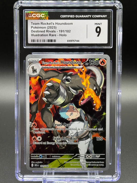 Pokemon TCG Team Rocket's Houndoom | Destined Rivals 191/182 | CGC Graded MINT 9