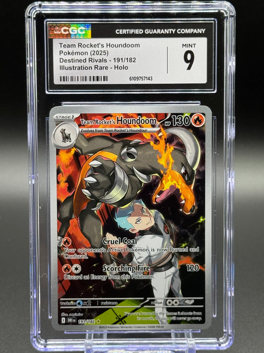Pokemon TCG Team Rocket's Houndoom | Destined Rivals 191/182 | CGC Graded MINT 9