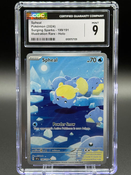 Pokemon TCG Spheal | Surging Sparks 199/191 | CGC Graded MINT 9