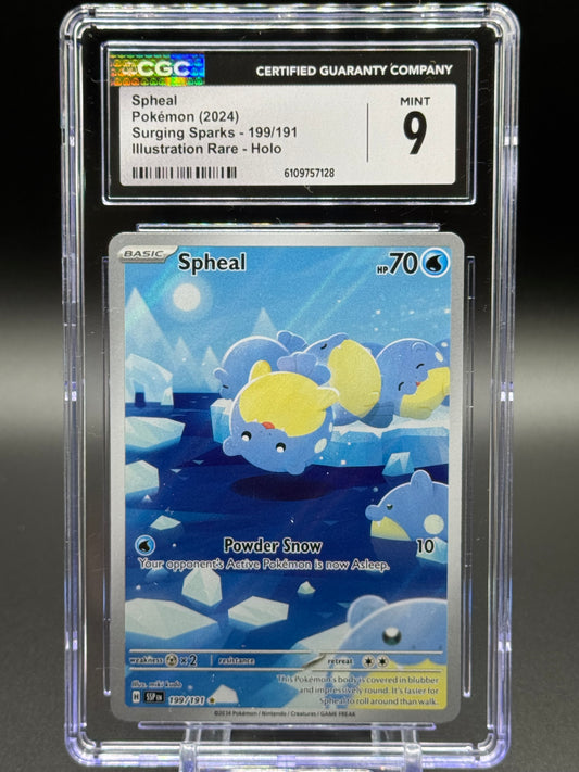 Pokemon TCG Spheal | Surging Sparks 199/191 | CGC Graded MINT 9