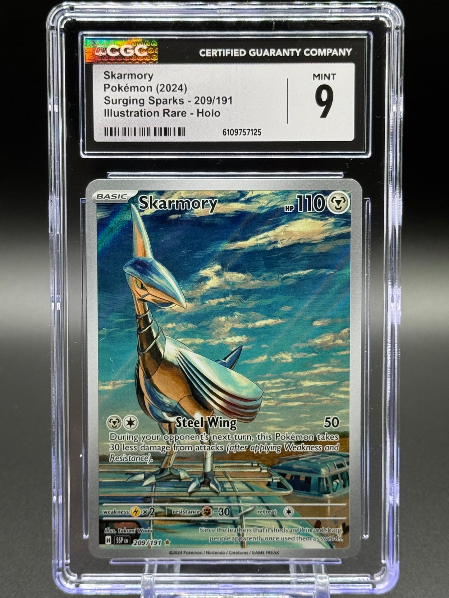 Pokemon TCG Skarmory | Surging Sparks 209/191 | CGC Graded MINT 9
