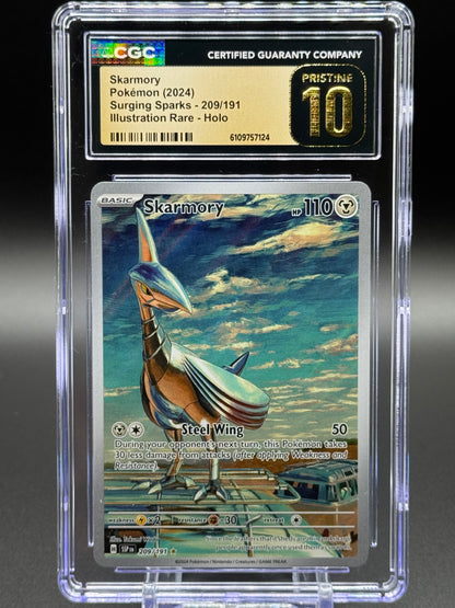 Pokemon TCG Skarmory | Surging Sparks 209/191 | CGC Graded PRISTINE 10