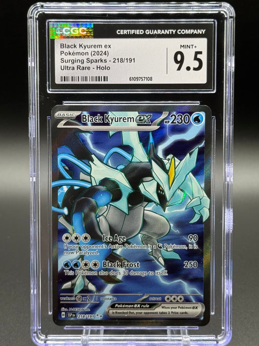 Pokemon TCG Black Kyurem | Surging Sparks 218/191 | CGC Graded MINT+ 9.5