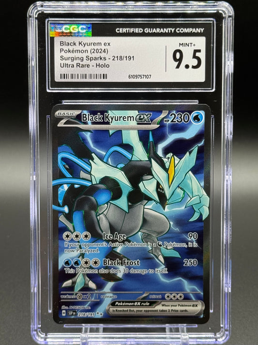 Pokemon TCG Black Kyurem | Surging Sparks 218/191 | CGC Graded MINT+ 9.5