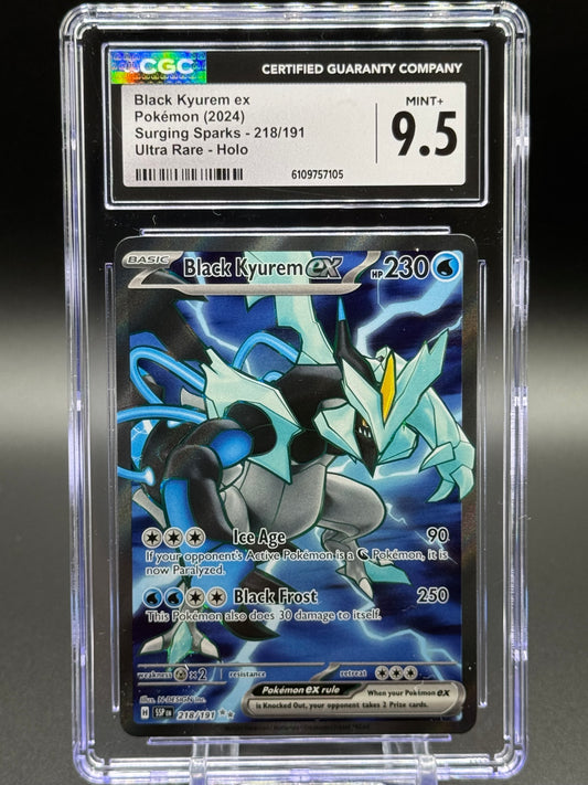 Pokemon TCG Black Kyurem | Surging Sparks 218/191 | CGC Graded MINT+ 9.5