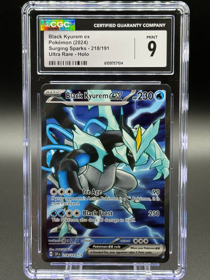 Pokemon TCG Black Kyurem | Surging Sparks 218/191 | CGC Graded MINT 9