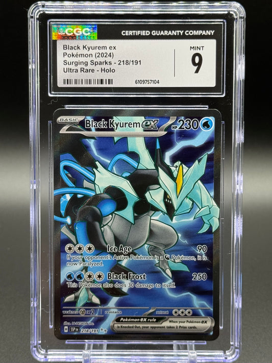 Pokemon TCG Black Kyurem | Surging Sparks 218/191 | CGC Graded MINT 9