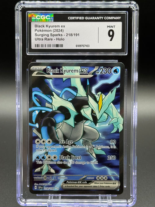 Pokemon TCG Black Kyurem | Surging Sparks 218/191 | CGC Graded MINT 9
