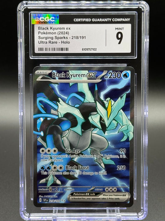Pokemon TCG Black Kyurem | Surging Sparks 218/191 | CGC Graded MINT 9