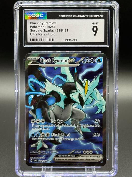 Pokemon TCG Black Kyurem | Surging Sparks 218/191 | CGC Graded MINT 9