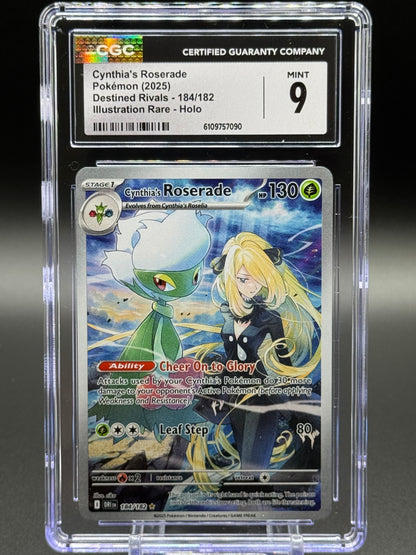 Pokemon TCG Cynthia's Roserade | Destined Rivals 184/182 | CGC Graded MINT 9
