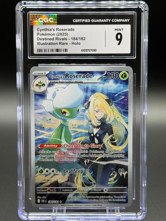 Pokemon TCG Cynthia's Roserade | Destined Rivals 184/182 | CGC Graded MINT 9