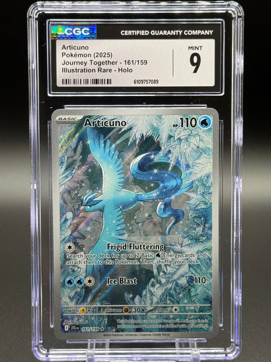 Pokemon TCG Articuno | Journey Together 161/159 | CGC Graded MINT 9