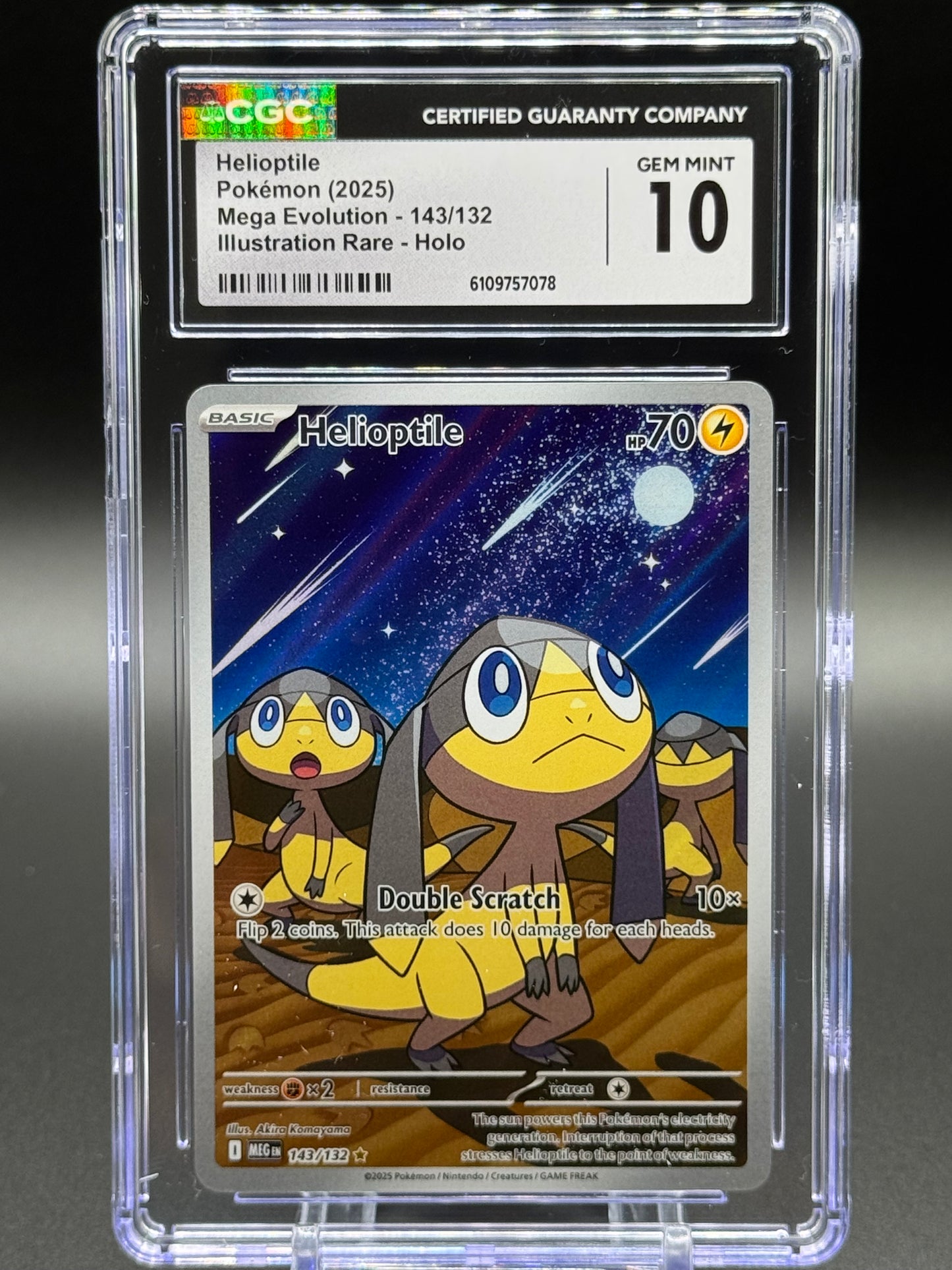 Pokemon TCG Helioptile | Mega Evolution 143/132 | CGC Graded GEM MINT 10