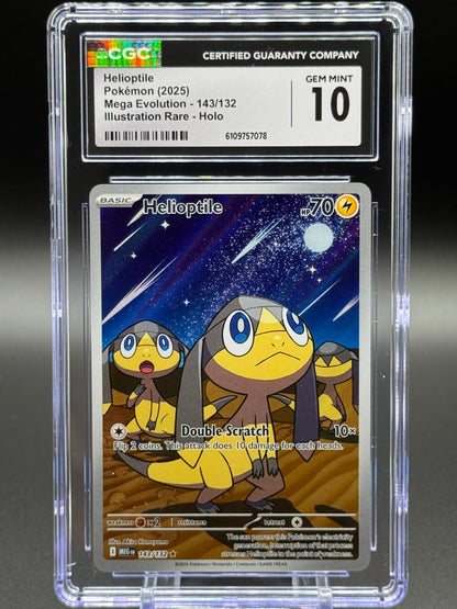 Pokemon TCG Helioptile | Mega Evolution 143/132 | CGC Graded GEM MINT 10