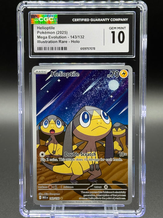 Pokemon TCG Helioptile | Mega Evolution 143/132 | CGC Graded GEM MINT 10