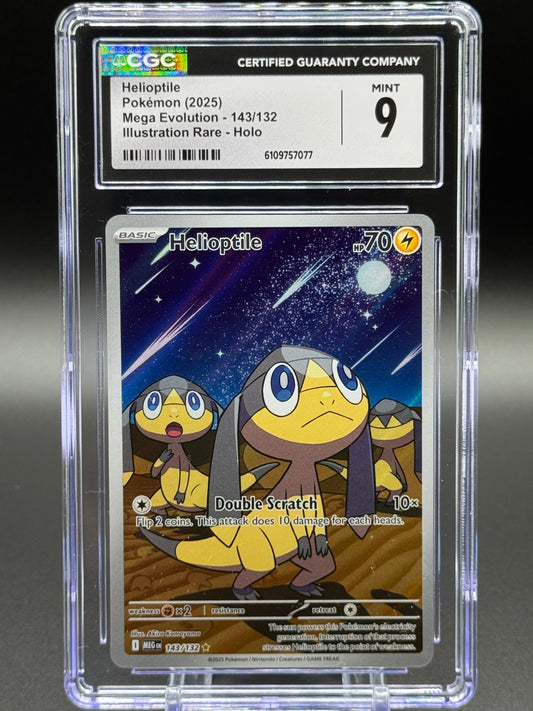Pokemon TCG Helioptile | Mega Evolution 143/132 | CGC Graded MINT 9