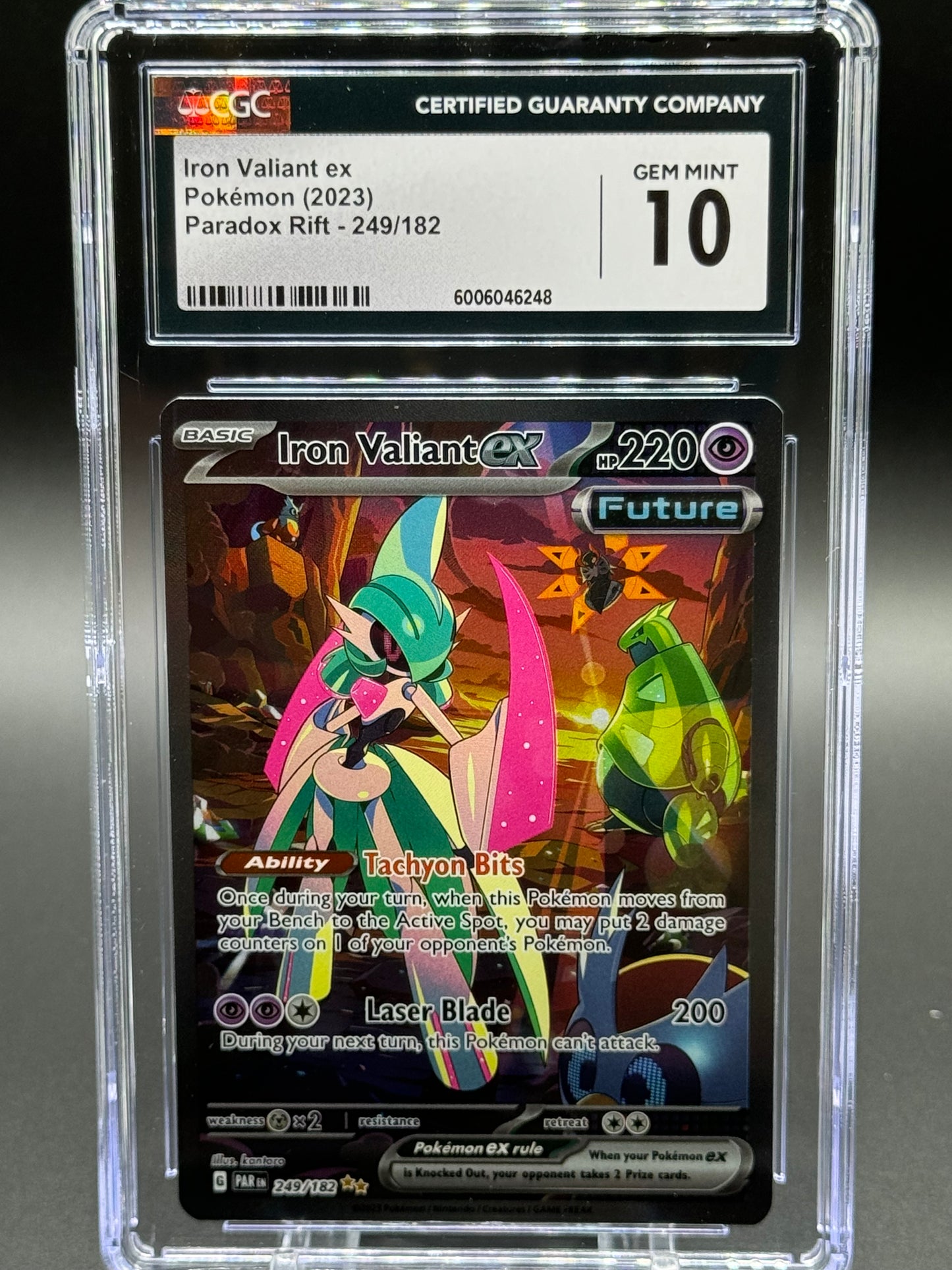 Pokemon TCG Iron Valiant ex | Paradox Rift 249/182 | CGC Graded GEM MINT 10