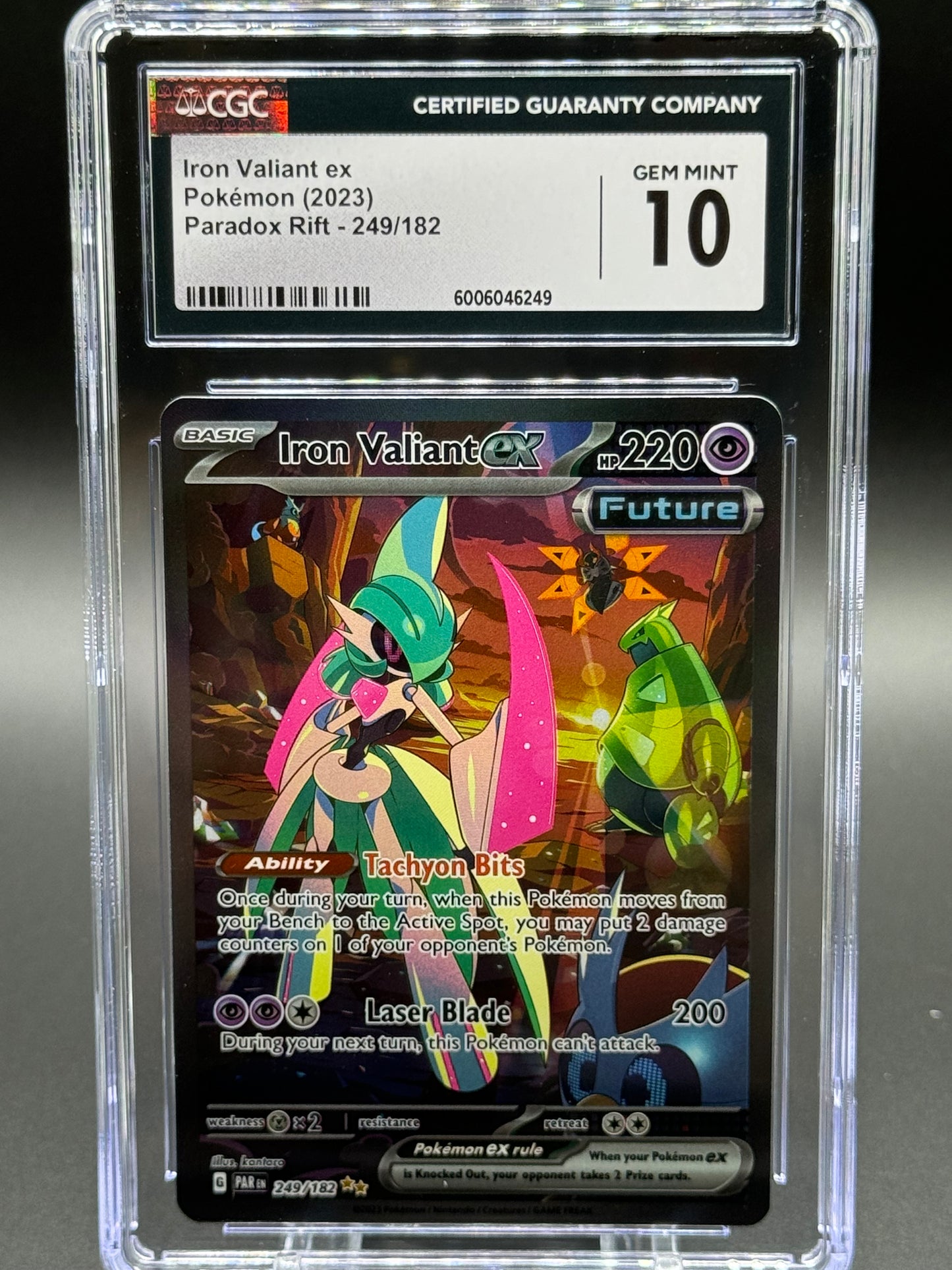 Pokemon TCG Iron Valiant ex | Paradox Rift 249/182 | CGC Graded GEM MINT 10