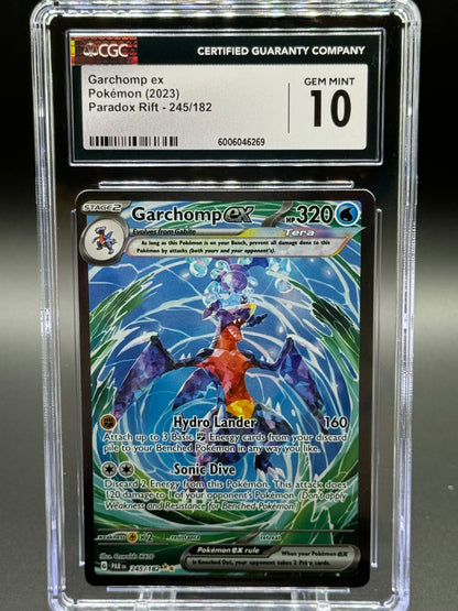 Pokemon TCG Garchomp ex | Paradox Rift 245/182 | CGC Graded GEM MINT 10