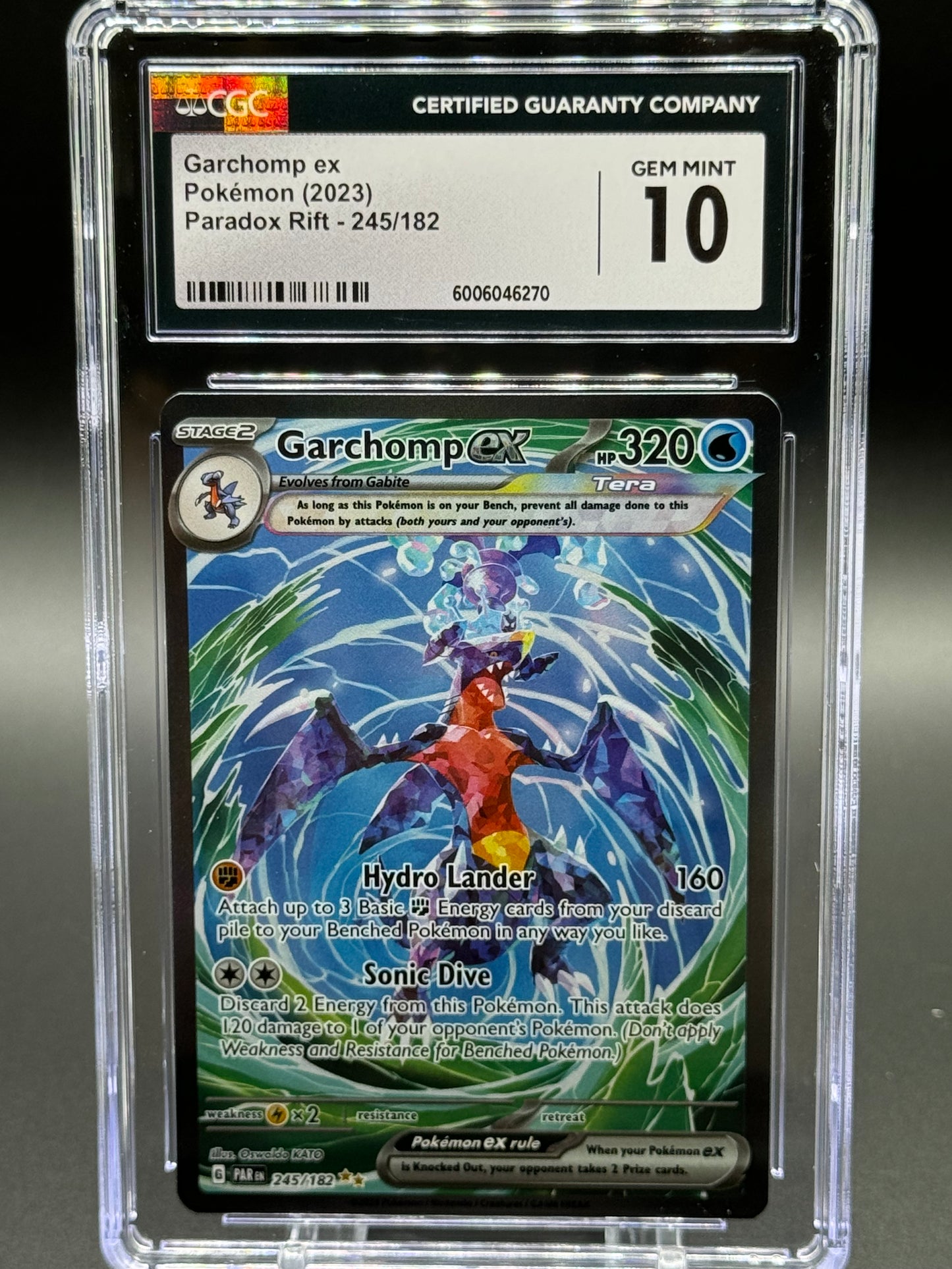 Pokemon TCG Garchomp ex | Paradox Rift 245/182 | CGC Graded GEM MINT 10