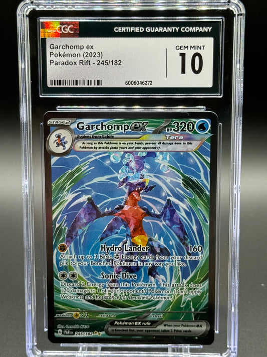 Pokemon TCG Garchomp ex | Paradox Rift 245/182 | CGC Graded GEM MINT 10