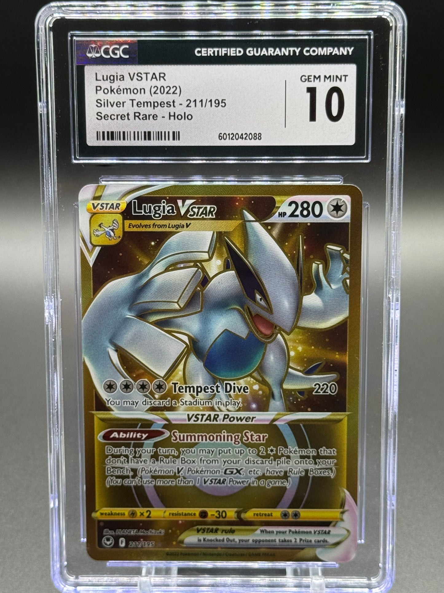 Pokemon TCG Lugia VSTAR | Silver Tempest 211/195 | CGC Graded GEM MINT 10