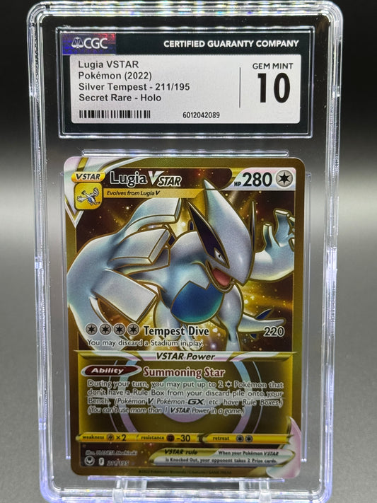 Pokemon TCG Lugia VSTAR | Silver Tempest 211/195 | CGC Graded GEM MINT 10