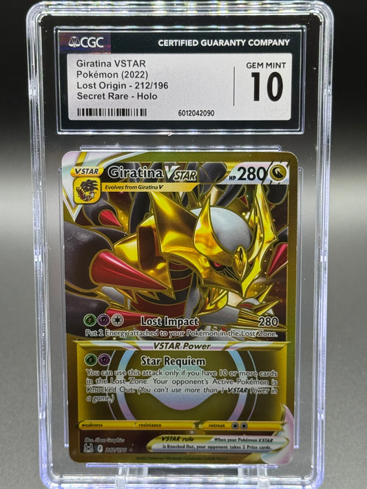 Pokemon TCG Giratina VSTAR | Lost Origin 212/196 Secret Rare | CGC Graded GEM MINT 10