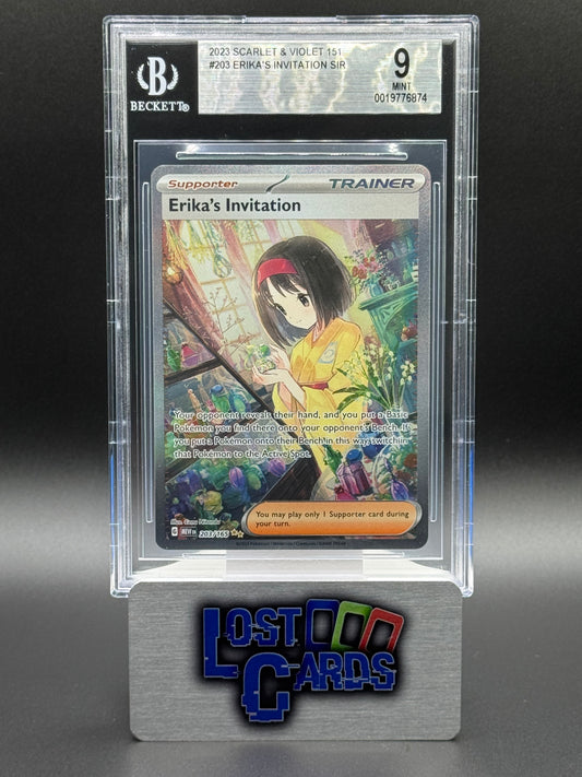 Pokemon TCG Erika's Invitation | Scarlet & Violet 151 203/165 | BGS Graded MINT 9