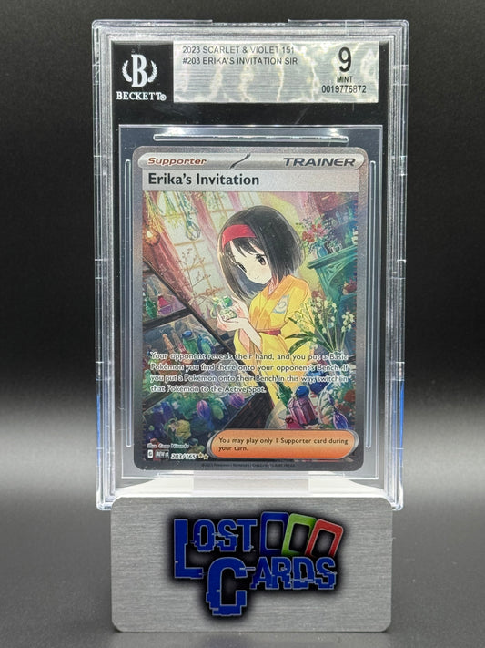 Pokemon TCG Erika's Invitation | Scarlet & Violet 151 203/165 | BGS Graded MINT 9