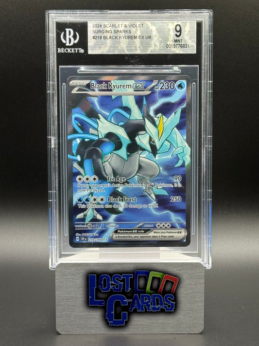 Pokemon TCG Black Kyurem ex | Surging Sparks 218/191 | BGS Graded MINT 9